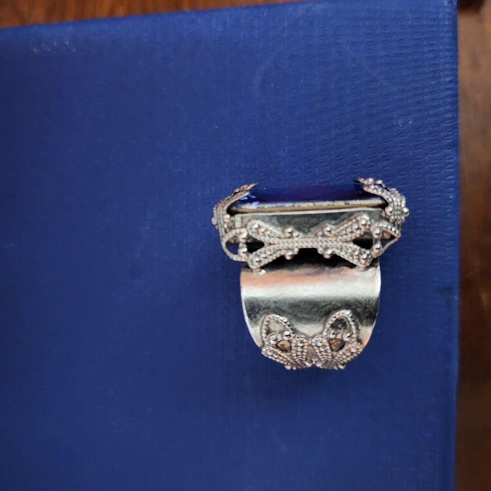 Sorrelli Silver Ring with Purple Gemstone - Picture 4 of 5
